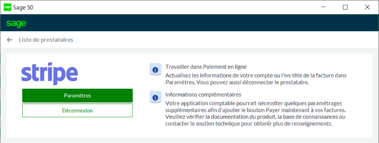 Activation du compte Stripe