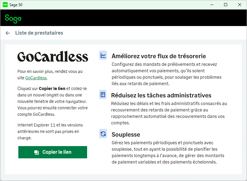 Illustration de ce que propose GoCardless