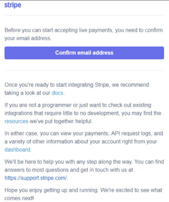 E-mail de confirmation de l'activation