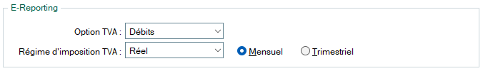 Capture pour compléter les informations e-reporting