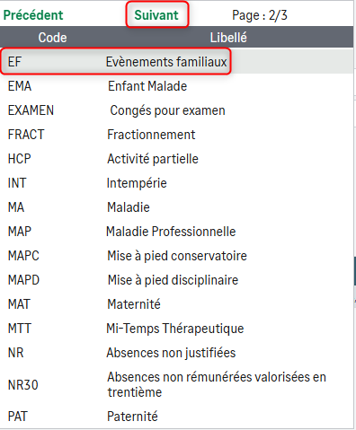 Cette capture permet de visualiser le bouton Suivant pour accéder à la deuxième page.
